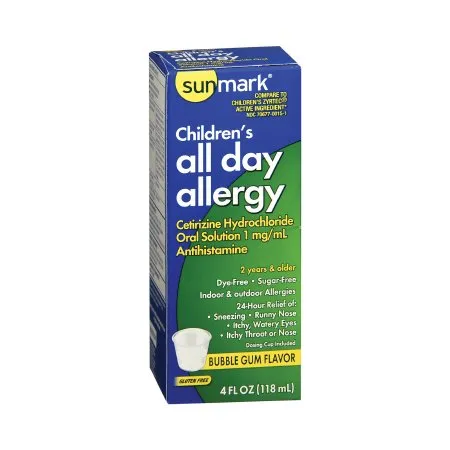 Sunmark - 3579877 - Children's Allergy Relief sunmark 5 mg Strength Liquid 4 oz.
