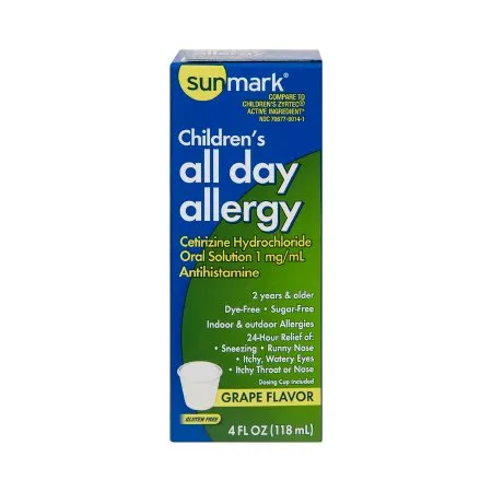 Sunmark - 3579869 - Children's Allergy Relief sunmark 5 mg Strength Syrup 4 oz.