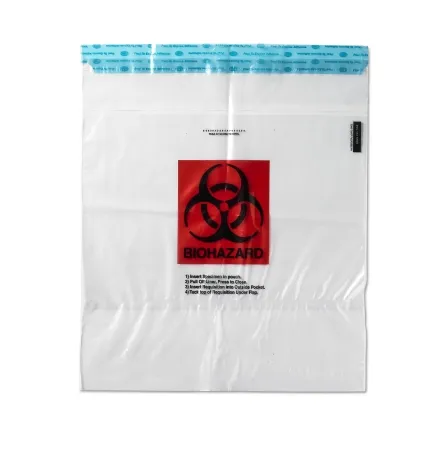 StatLab Medical Products - BGT1517 - Specimen Transport Bag With Document Pouch 15 X 17 Inch Adhesive Closure Biohazard Symbol / Storage Instructions Nonsterile