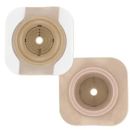 Hollister - New Image CeraPlus - 11703 - Ostomy Barrier New Image CeraPlus Trim to Fit  Extended Wear Adhesive Tape Borders 57 mm Flange Red Code System Up to 1-1/2 Inch Opening