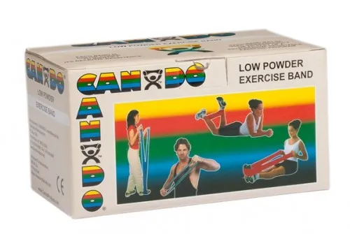 Fabrication Enterprises - CanDo Low Powder - 10-5210 - Exercise Resistance Band CanDo Low Powder Tan 5 Inch X 6 Yard 2X-Light Resistance