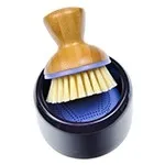 Full Circle - From: 226485 To: 226487 - Dish Brushes Bubble Up Dish Brush with Foaming Ceramic Base, White Base with Bamboo & Green Brush