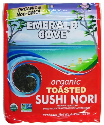 Emerald Cove - From: 231743 To: 231747 - Sea Vegetables Organic Pacific Toasted Sushi Nori 10 sheets