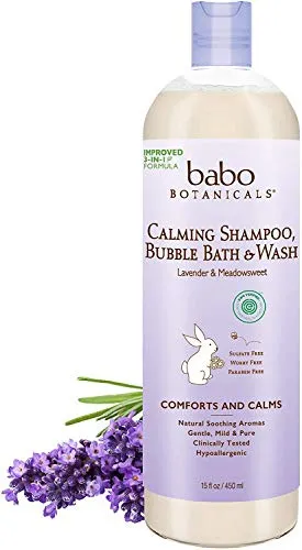 Babo Botanicals - From: 233396 To: 233399 - Baby Care Calming Baby Bubble Bath & Wash, Lavender & Meadowsweet Shampoos & Washes