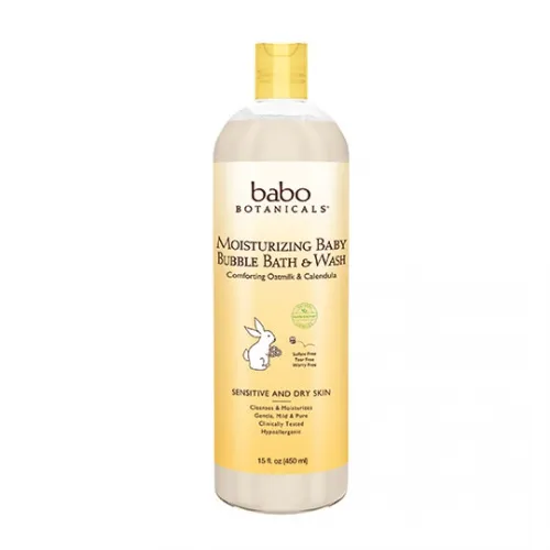 Babo Botanicals - From: 233400 To: 233405 - Baby Care Moisturizing Baby Bubble Bath & Shampoo, Oatmilk & Calendula 15 fl. oz. Shampoos & Washes