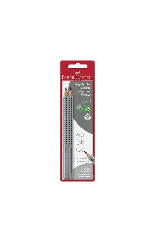 Faber Castell - 233672 - Pencils GRIP Jumbo Graphite EcoPencils 2 count