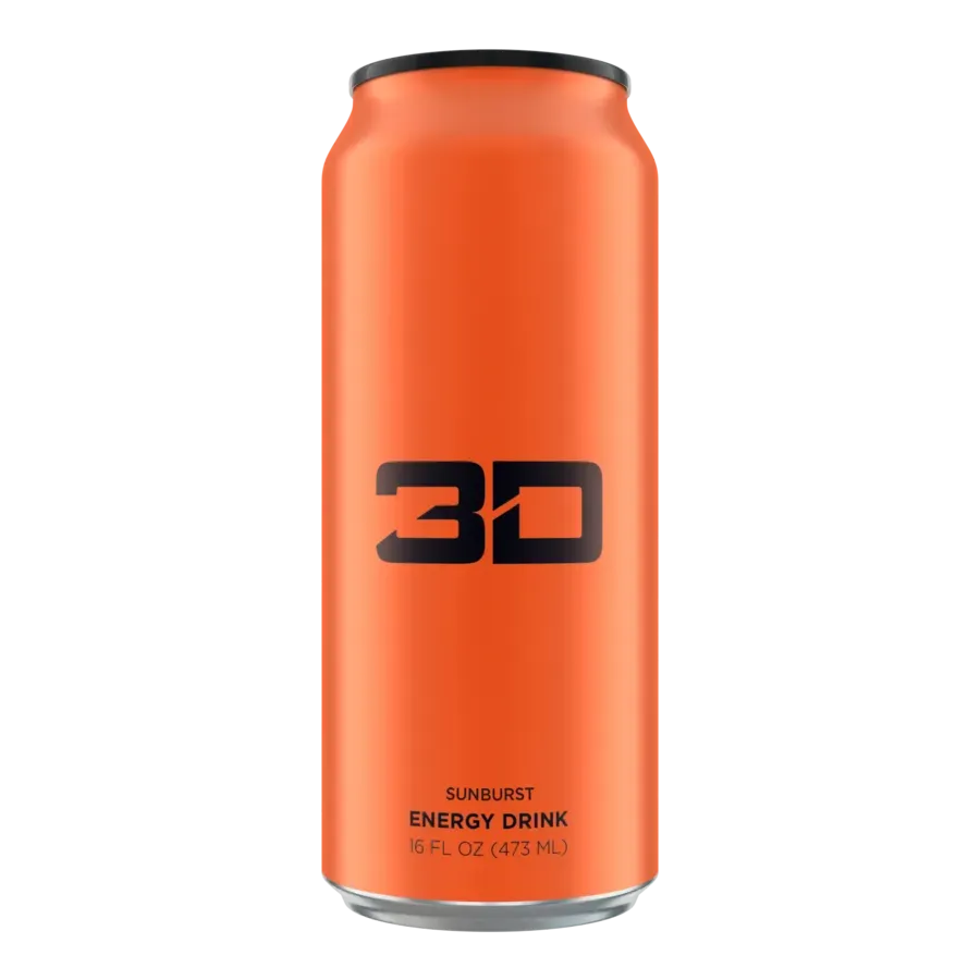 3D Energy Drink Orange Sunburst - 12 X 16 Oz Cans