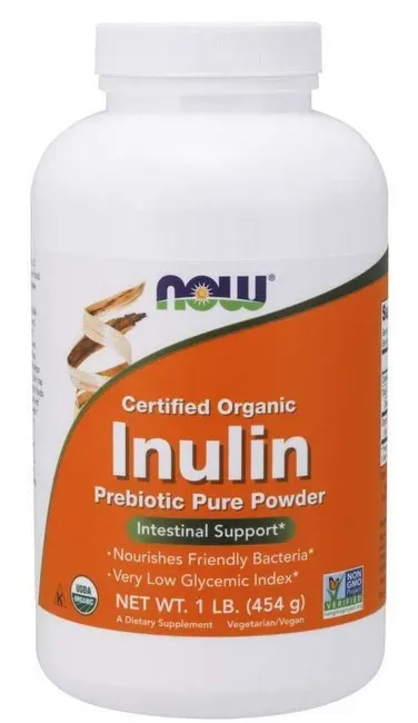 Now Foods Inulin Prebiotic Pure Powder, Organic - 1 Lb