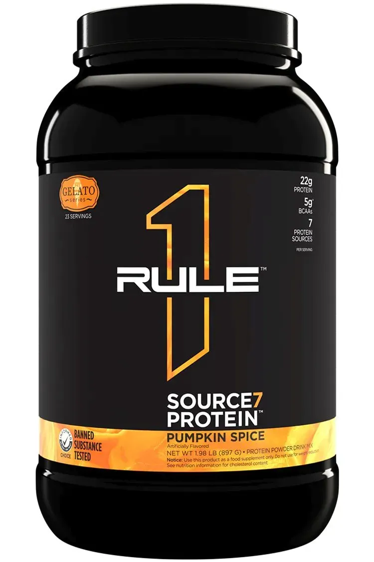 Rule 1 R1 Source7 Multi-Source Protein Blend Pumpkin Spice - 1.98 Lb (23 Servings)