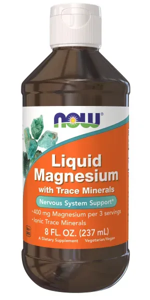 Now Foods Magnesium Liquid - 8 Oz (Approx. 178 Servings)