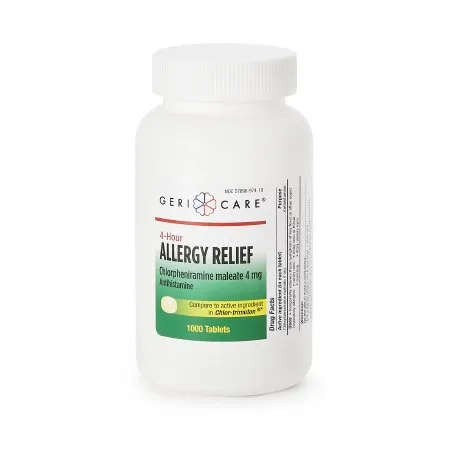 Gericare Medical Supply - Health Star - 784-10-GCP - Geri Care  Allergy Relief  4 mg Strength Tablet 1 000 per Bottle