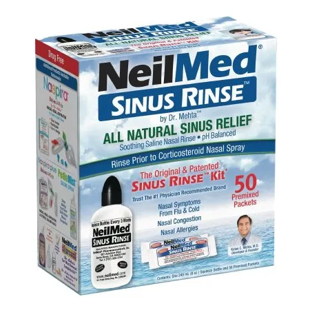 Neilmed Products - Neilmed Sinus Rinse - 05928000100 - Saline Nasal Rinse Kit Neilmed Sinus Rinse 0.65% Strength 50 Packets
