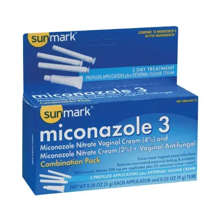 Sunmark - 49348064573 - Vaginal Antifungal Kit sunmark 2% Strength / 200 mg Cream / Suppository