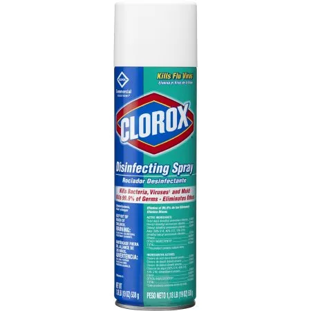 Clorox - 38504 - Commercial Solutions   Commercial Solutions Surface Disinfectant Alcohol Based Aerosol Spray Liquid 19 oz. Can Fresh Scent NonSterile