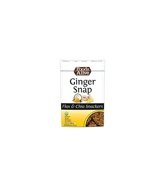 Foods Alive - 591007 - Ginger Snap Flax Crackers