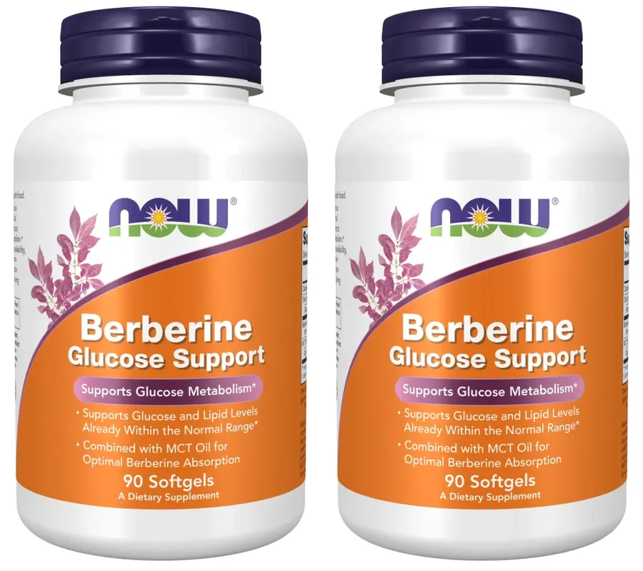 Now Foods Berberine Glucose Support - 180 Softgels (2 X 90 Softgel Btls) Twinpack