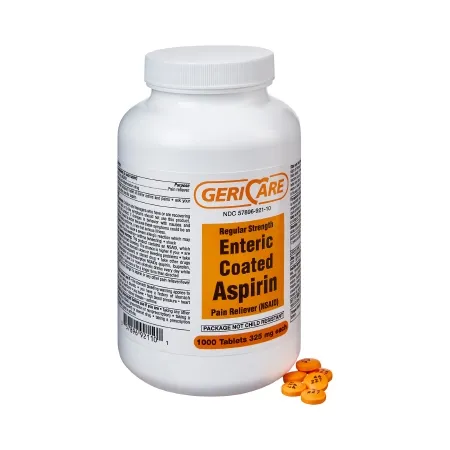 Gericare Medical Supply - Geri-Care - 921-10-GCP - Geri Care Pain Relief Geri Care 325 mg Strength Aspirin Tablet 1 000 per Bottle