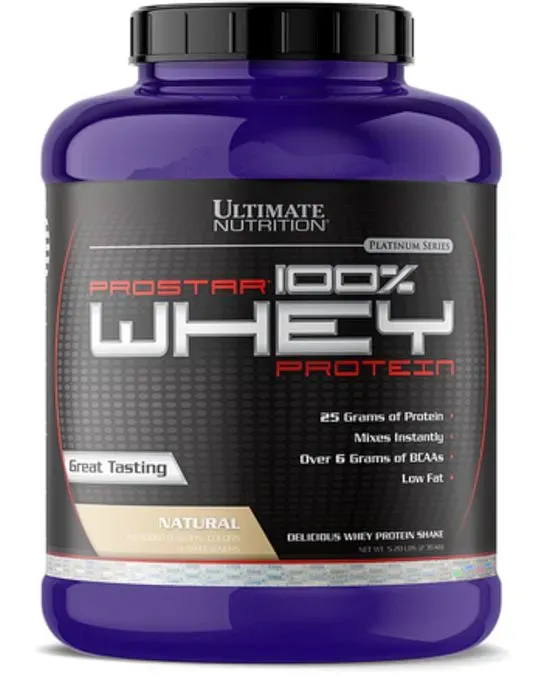 Ultimate Nutrition Prostar 100% Whey Protein Plain Natural - 5 Lb