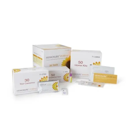 Hemosure - From: T1-CK10 To: T1-CK50 - 30 Test Cassettes, 50 Collection Tubes, 50 Home Kit Mailers, 30 test/bx