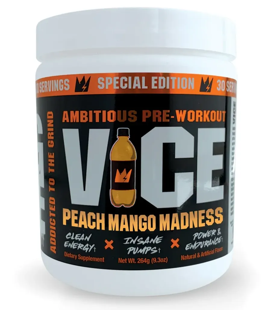 Gcode Nutrition Vice Preworkout Peach Mango Madness - 30 Servings
