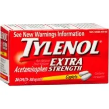 J & J Healthcare Systems - Tylenol - 30300450449055 - J&J  Pain Relief  500 mg Strength Acetaminophen Caplet 24 per Bottle