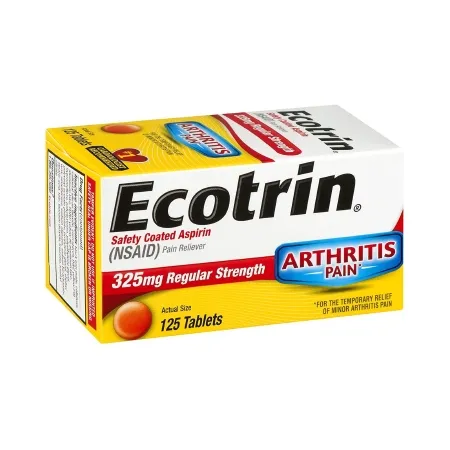 Medtech Laboratories - Ecotrin - 4203710379 - Pain Relief Ecotrin 325 mg Strength Aspirin Tablet 125 per Bottle