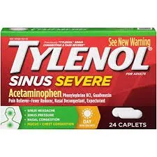 J&J - Tylenol Sinus + Headache - 50580059801 - Cold and Sinus Relief Tylenol Sinus + Headache 325 mg - 5 mg Strength Tablet