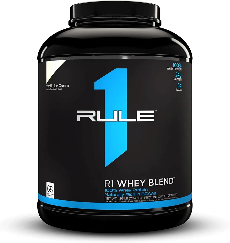 Rule 1 R1 Whey Blend 100% Whey Protein Vanilla Ice Cream - 4.95 Lb