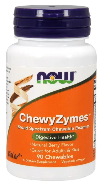 Now Foods Chewyzymes -Digestive Enzyme Formulation - 90 Chewables