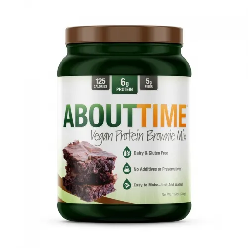 About Time Nutrition - From: 8-14577-02014-5 To: 8-14577-02202-6 - Vegan Protein + Brownie Mix Chocolate 10  Servings