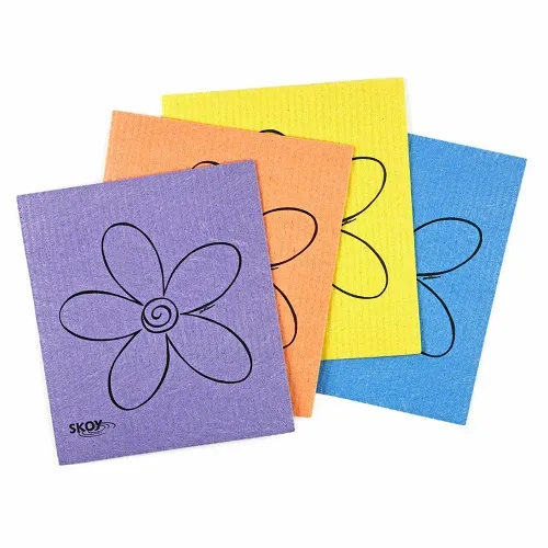 225246 - Skoy Earth-Friendly Cloth, Assorted Colors 4-pack