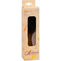 Ambassador Hairbrushes - From: 10754 To: 10758 - Pure Natural (Boar) Bristle Brushes Oval, Veined Wood