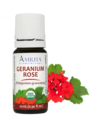 Amrita Aromatherapy - From: EO3601 To: EO3603 - 10ml Essential Oils Geranium Certified Organic