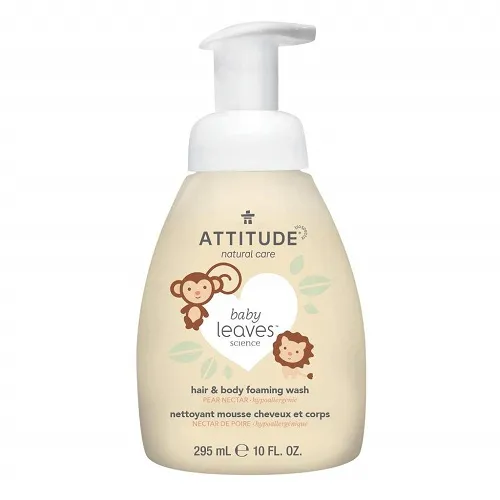 Attitude - From: 234521 To: 234528 - Baby 2 in 1 Hair & Body Foaming Wash, Pear Nectar  Shampoo & Body Washes