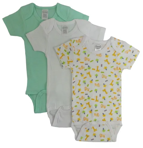 Bambini Layette Infant Wear - 004NB-BLI - Bambini Boys Printed Short Sleeve Variety Pack - Newborn