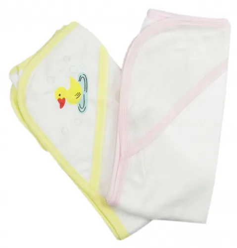 Bambini Layette Infant Wear - 021-Yellow--021B-Pink-BLI - Bambini Infant Hooded Bath Towel (pack Of 2) - One Size