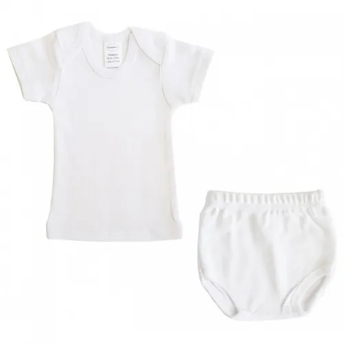 Bambini Layette Infant Wear - 025BNB-BLI - Interlock T- Shirt & Panty Set - Newborn
