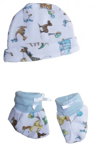 Bambini Layette Infant Wear - From: 030-PRINTED To: 030_BUNNY - BLI Baby Cap And Bootie Set Newborn