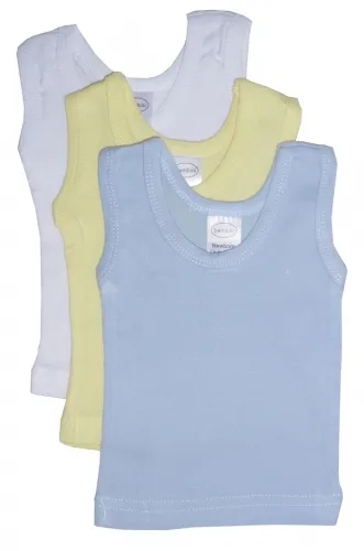 Bambini Layette Infant Wear - 035NB-BLI - Bambini Boys Pastel Tank Top 3 Pack - Newborn