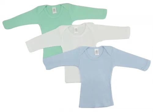 Bambini Layette Infant Wear - 051NB-BLI - Bambini Boys Pastel Variety Long Sleeve Lap T-shirts - Newborn