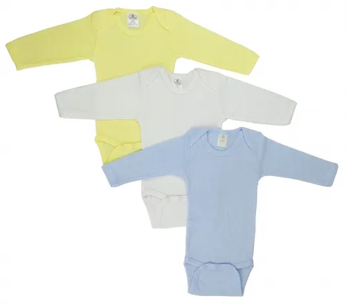 Bambini Layette Infant Wear - 100NB-BLI - Bambini Boys Pastel Long Sleeve Onezie - Newborn