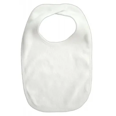 Bambini Layette Infant Wear - 1024W-BLI - Terry Bib, With White Trim