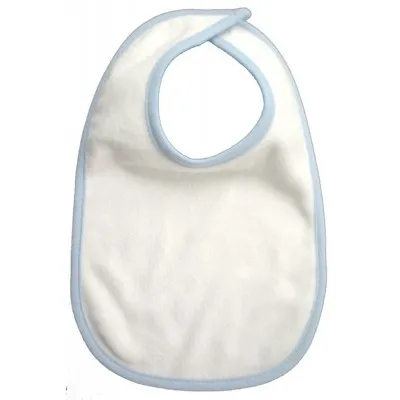 Bambini Layette Infant Wear - From: 1024WB To: 1024WP - BLI Terry Bib, With Blue Trim