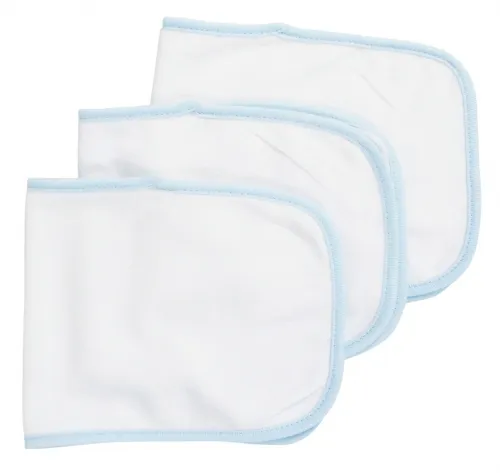 Bambini Layette Infant Wear - From: 1025-B-3 To: 1025-W-3 - BLI Bambini Baby Burpcloth, With Blue Trim