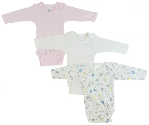 Bambini Layette Infant Wear - From: 103L To: 103S - BLI Bambini Girls Long Sleeve Printed Onesie Variety Pack