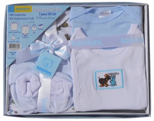 Bambini Layette Infant Wear - From: 1301B To: 1301P - BLI Bambini 5 Piece Gift Box