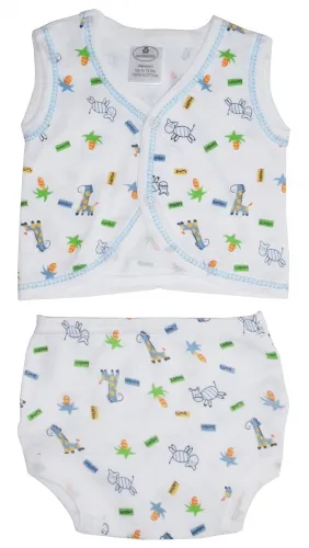 Bambini Layette Infant Wear - 232NBBOYS-BLI - Bambini Diaper Shirt & Panty - Newborn