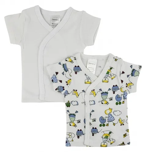 Bambini Layette Infant Wear - From: CS_0200 To: CS_0203 - BLI Bambini Side Snap Short Sleeve Shirt