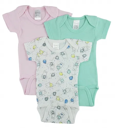 Bambini Layette Infant Wear - From: CS_0236L To: CS_0240M - BLI Bambini Short Sleeve One Piece 3 Pack