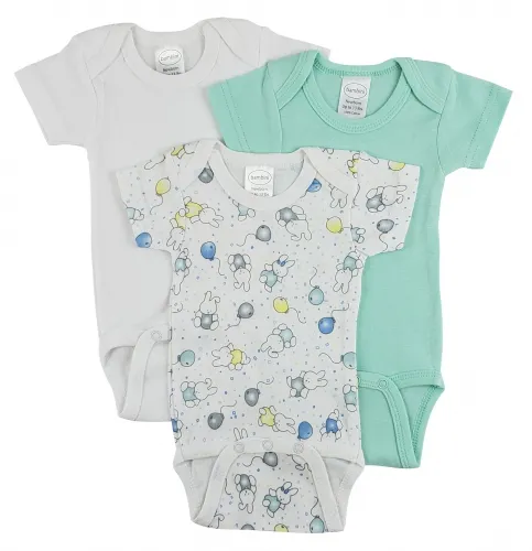 Bambini Layette Infant Wear - From: CS_0241M To: CS_0262M - BLI Bambini Short Sleeve One Piece 3 Pack Medium